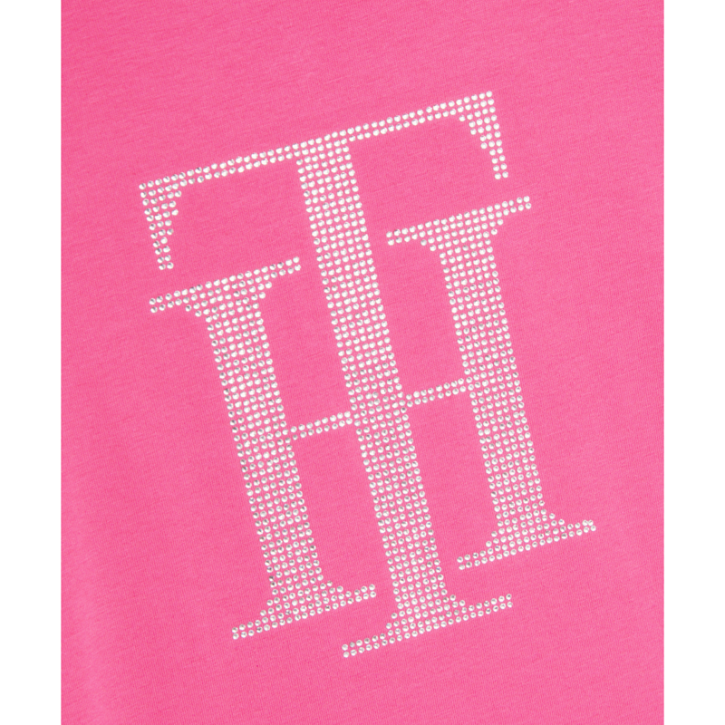 Tommy Hilfiger Women's Rhinestone T-Shirt - Hot Magenta-5